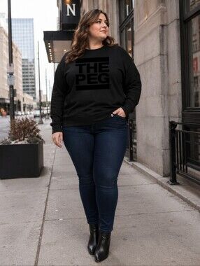 Charcoal Crewneck 'The Peg' Sweater, EUC XL